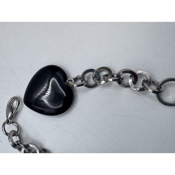 BLUE FOIL GLASS Beads Bracelet Whit Mix Materials And Silver Tone - Picture 6 of 9